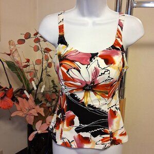 NWOT Be Creative TM Women’s Multi Color Swimsuit Top Tammy Control Swimwear 8D